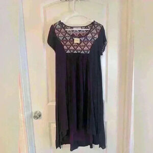 NWT Altar’d State Eggplant High Low Dress Geometric Design. Size Medium